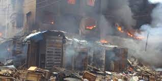 Fire Destroys Popular Dosunmu Market In Lagos