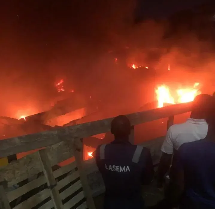 Fire Destroys Millions of Naira Worth of Goods at Lagos Spare Parts Market